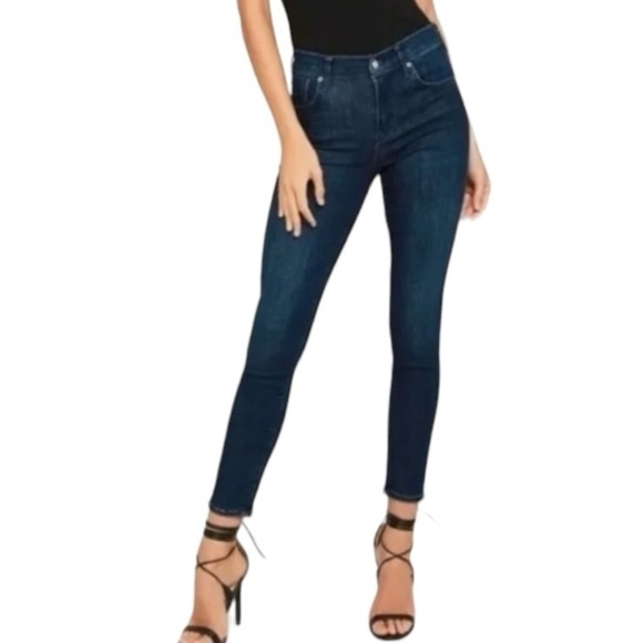 Agolde Denim - Agolde Sophie Mid Rise Skinny Cropped Jeans Dark Wash Size 27 Style A018-1256